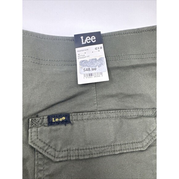 Lee Mens Extreme Cargo Comfort Straight Fit  Size 42x30 Frontier Olive Green NEW - Picture 6 of 8
